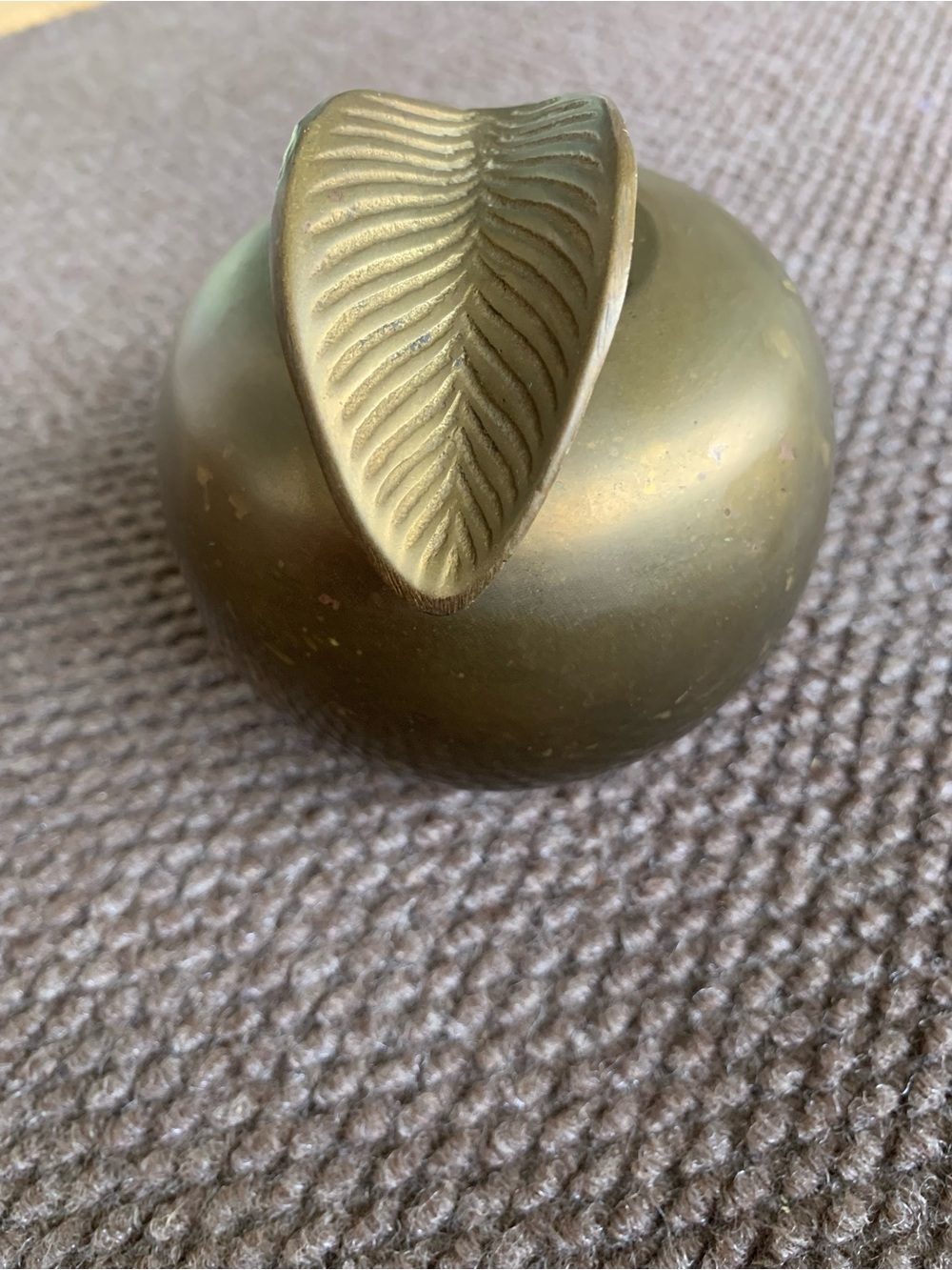 Vintage 1970’s brass apple. Made from India